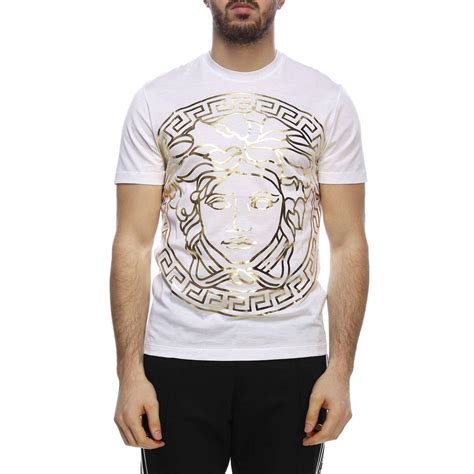 versace grey t shirt|Versace men t shirt white.